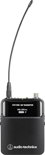 Audio-Technica ATW-T3201 3000 Series (Fourth Generation) Bodypack Transmitter, Band ADE2: 470 - 530 MHz, Action Position Back