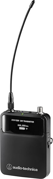 Audio-Technica ATW-T3201 3000 Series (Fourth Generation) Bodypack Transmitter, Band ADE2: 470 - 530 MHz, Action Position Back