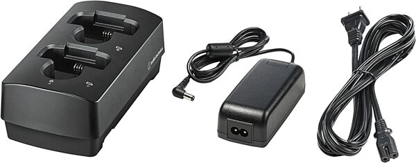 Audio-Technica ATW-CHG3AD Two-Bay Charging Station with AC Adapter (3000 Series), USED, Warehouse Resealed, Action Position Back