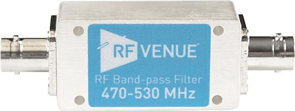 RF Venue Band-Pass Filter, 470-530 MHz, Action Position Back