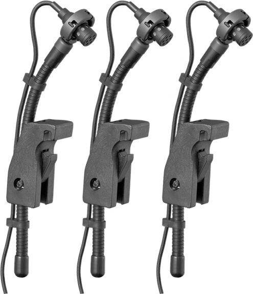 Audix Micro-D Trio Miniature Condenser Clip-on Microphone 3-Pack, New, Action Position Back