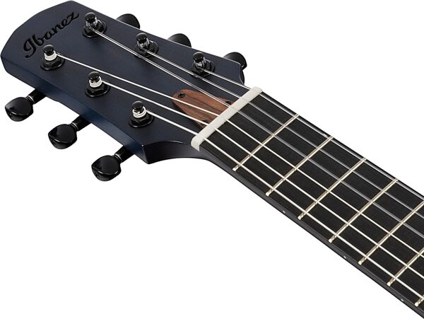 Ibanez AUP10FMNE Tenor Ukulele (with Gig Bag), Transparent Blue Sunburst, Action Position Back