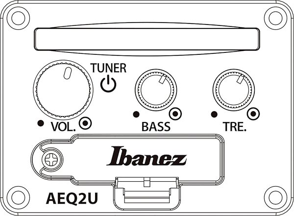 Ibanez AUP10FMNE Tenor Ukulele (with Gig Bag), Transparent Blue Sunburst, Action Position Back