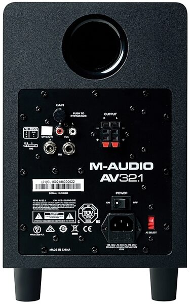 M-Audio AV32.1 Powered Studio Monitor System, Back