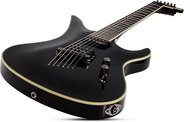 Schecter Avenger Blackjack Electric Guitar, Action Position Back