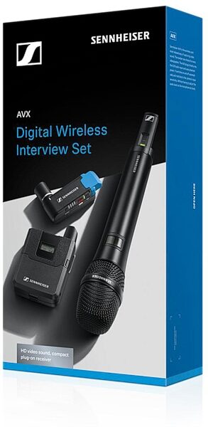 Sennheiser AVX Digital Wireless Interview Set Combination System with Lavalier and Handheld Microphones, New, Action Position Back