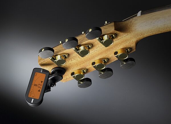 Korg AW2G Clip-On Guitar Tuner, In Use - Guitar 2