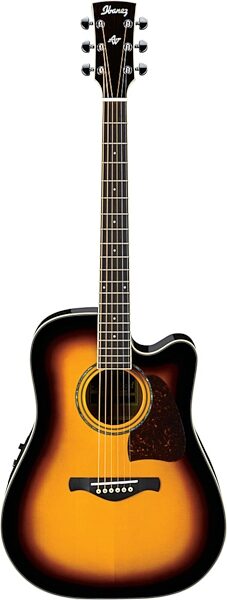 Ibanez AW300ECE Artwood Acoustic-Electric Guitar, Vintage Sunburst
