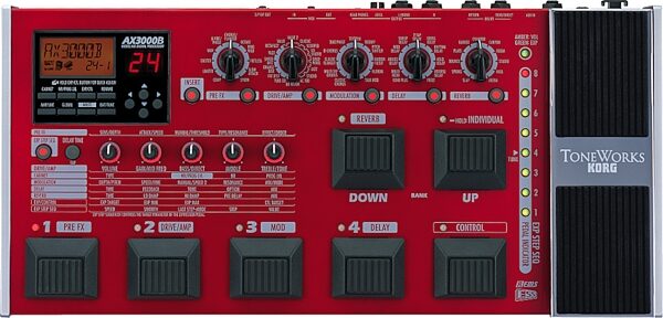 Korg ToneWorks AX3000B Digital Multi-Effects Bass Guitar Processor, Top