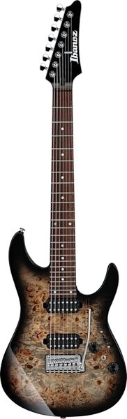 Ibanez Premium AZ427P1PB 7-String Electric Guitar (with Gig Bag), Charcoal Black Burst, view