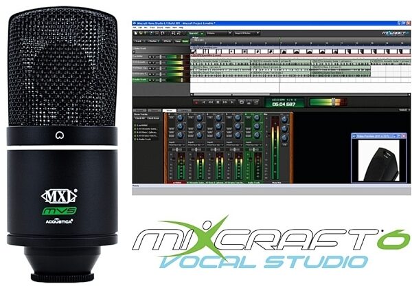 MXL Acoustica MVS Mixcraft 6 Vocal Studio USB Microphone Pack, Main