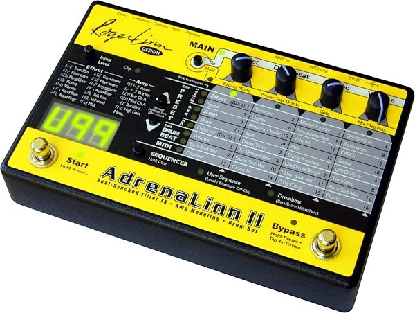 Roger Linn AdrenaLinn II Guitar Effects Processor, Yellow