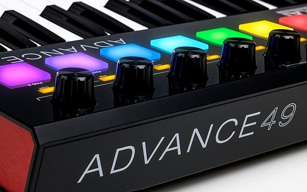 Akai Advance 49 USB MIDI Keyboard Controller, 49-Key, Closeup
