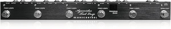 One Control Agamidae Tail 6 Loop Programmable Footswitch Pedal, Action Position Front