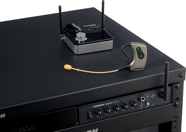 Samson AirLine Micro ESm Earset Wireless Microphone System, Band K (477-492 MHz), In Use