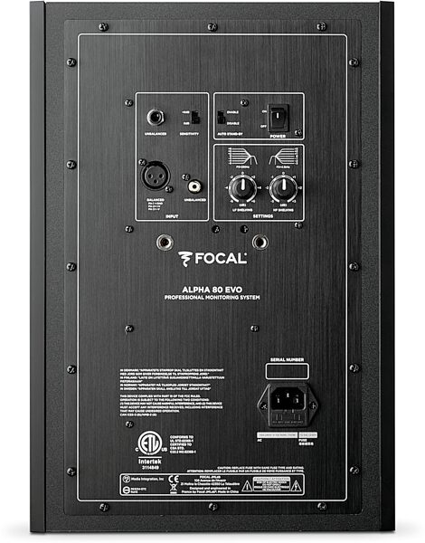 Focal Alpha 80 EVO Powered Studio Monitor, 8 inch, Action Position Back