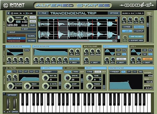 Zero G Altered States Soft Synth (Macintosh and Windows), Main