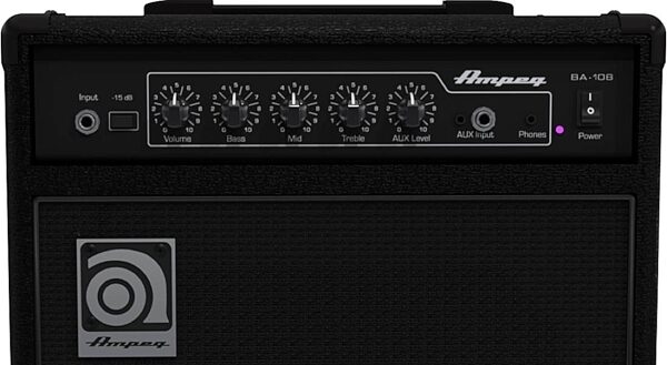 Ampeg BA-108v2 Bass Combo Amplifier, Front Panel
