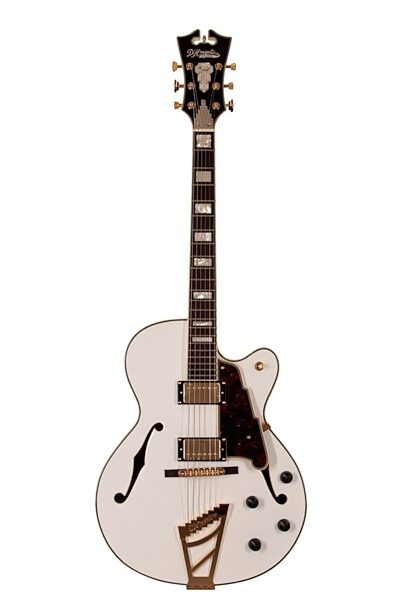 D'Angelico EXDH Hollowbody Electric Guitar (with Case), White