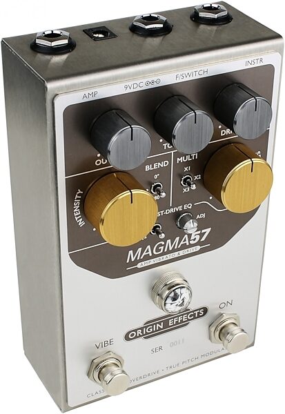 Origin Effects MAGMA57 Amp Vibrato and Drive Pedal, Warehouse Resealed, Action Position Back