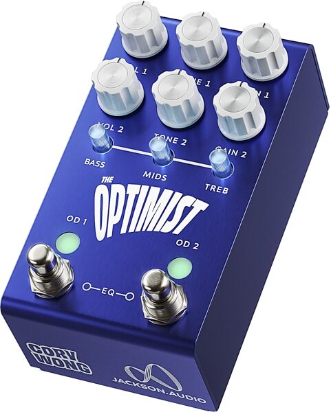 Jackson Audio Optimist Dual Overdrive and EQ Pedal, Classic, Action Position Back