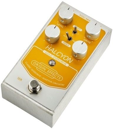 Origin Effects Halcyon Gold Overdrive Pedal, New, Action Position Back