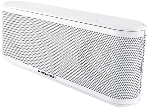 Monster ClarityHD Micro Bluetooth Speaker, White Angle