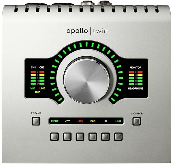 Universal Audio Apollo Twin Duo Thunderbolt Audio Interface (Mac), Top