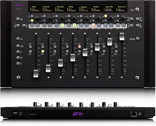 Avid Artist Mix Control Surface, Top and Back
