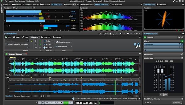 Steinberg WaveLab Elements 12 Software, Digital Download, Action Position Back