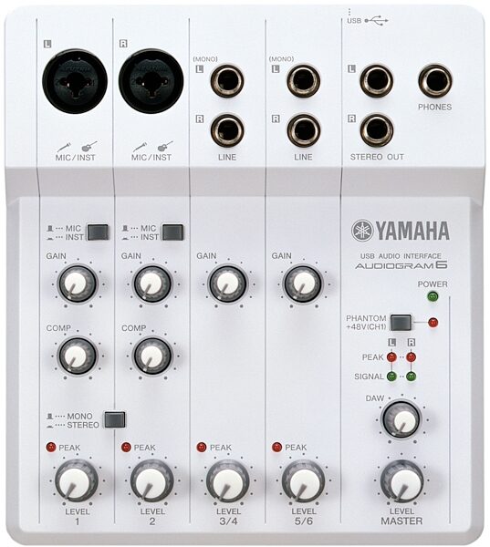 Yamaha Audiogram6 USB Audio Interface (Mac and Windows), Top