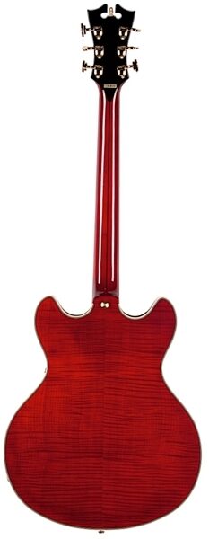 D'Angelico EXDC Semi-Hollowbody Electric Guitar (with Case), Cherry - Back