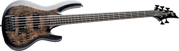 ESP LTD B-5 Electric Bass, 5-String (with Ebony Fingerboard), Charcoal Burst Satin, Action Position Back