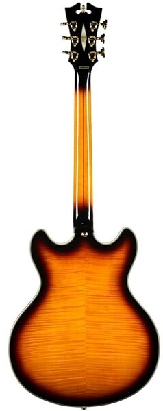 D'Angelico EX-DC Semi-Hollowbody Electric Guitar, Left-Handed, Vintage Sunburst - Back