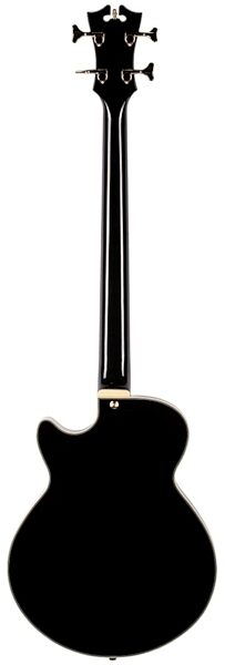 D'Angelico EXBASS Semi-Hollowbody Electric Bass, Black - Back