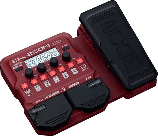 Zoom B1X FOUR Multi-Effects Bass Guitar Pedal, Warehouse Resealed, Action Position Side