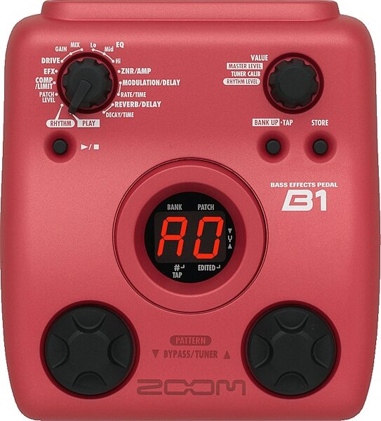 Zoom B1 Bass Multi-Effects Pedal, Top
