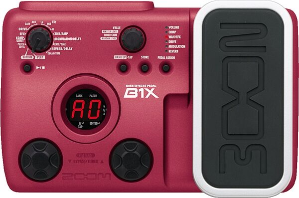 Zoom B1X Bass Multi-Effects Pedal with Expression, Top
