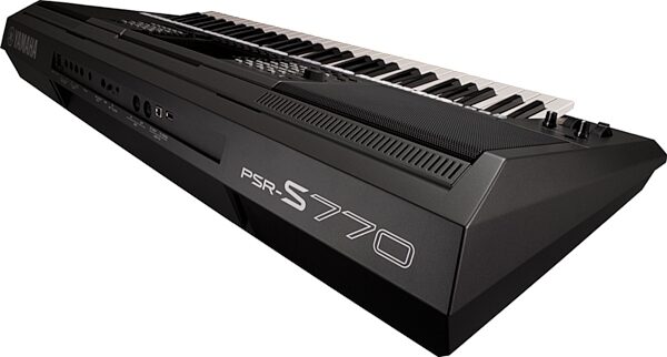 Yamaha PSR-S770 Arranger Workstation Keyboard, 61-Key, Angle