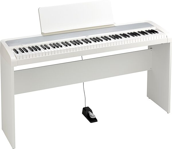 Korg B2 Digital Piano, 88-Key, White, B2WH, Action Position Back