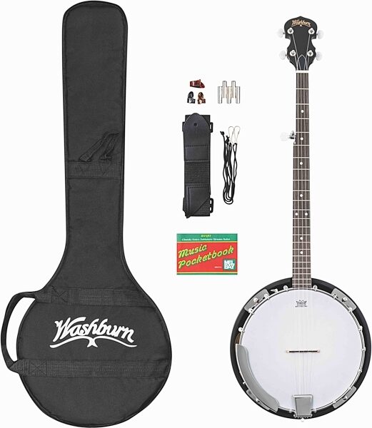 Washburn B8 Banjo Pak Beginner Package, New, View