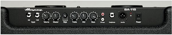 Ampeg BA115 Tilt Back Bass Combo Amplifier (100 Watts, 1x15"), Panel