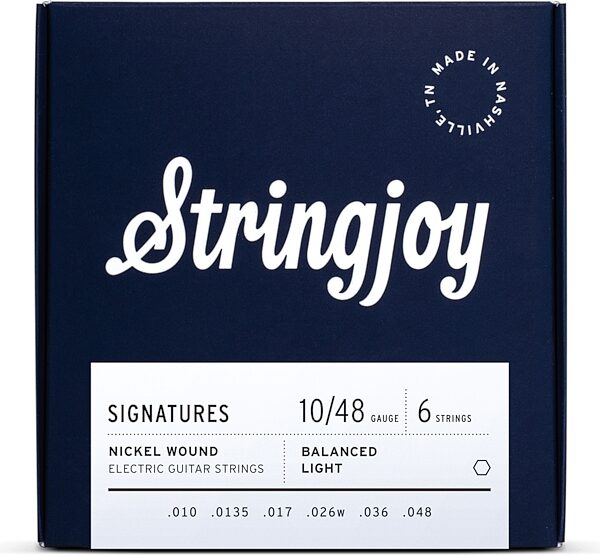 Stringjoy SJ-BAL Signatures Balanced Nickel Wound Electric Guitar Strings, 10-48, Action Position Back