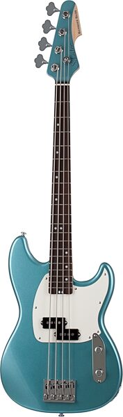 Schecter Banshee Bass Guitar, Vintage Pelham Blue, Action Position Back