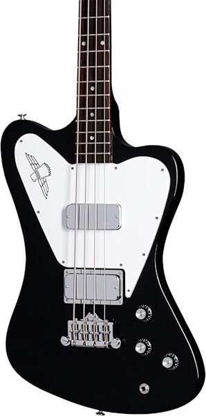 Gibson Non-Reverse Thunderbird Electric Bass (with Case), Ebony, Action Position Front