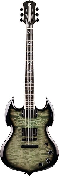 Wylde Audio Barbarian Nordic Ice Electric Guitar, Action Position Back