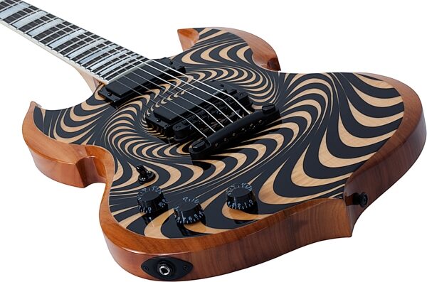 Wylde Audio Barbarian Rawtop Electric Guitar, Left-Handed, Action Position Back