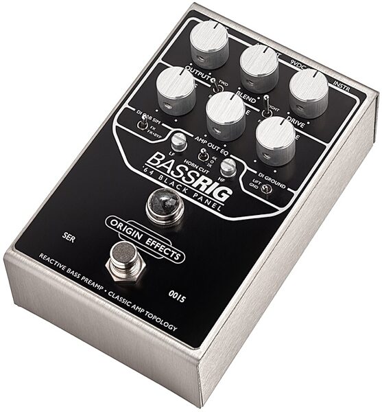 Origin Effects BassRIG '64 Black Panel Preamp and Overdrive Pedal, Black Panel, view
