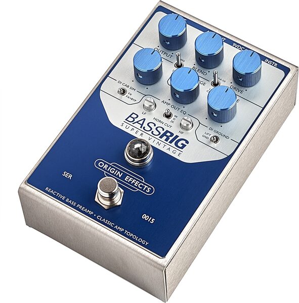 Origin Effects BassRIG Super Vintage Preamp and Overdrive Pedal, New, Action Position Back