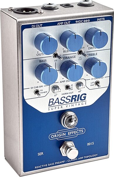 Origin Effects BassRIG Super Vintage Preamp and Overdrive Pedal, New, Action Position Back